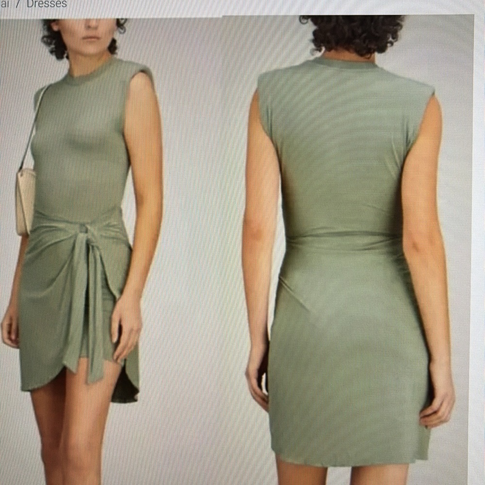 NWT Jonathan Simkhai Tamar Clean Stretch T-shirt dress. Size Large - Picture 1 of 7